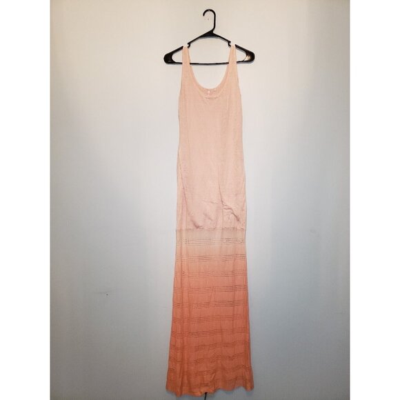 Victoria's Secret Dresses & Skirts - Victoria's Secret Womens M Tank Maxi Knit Dress Pink Ombre Flax Blend Stripe